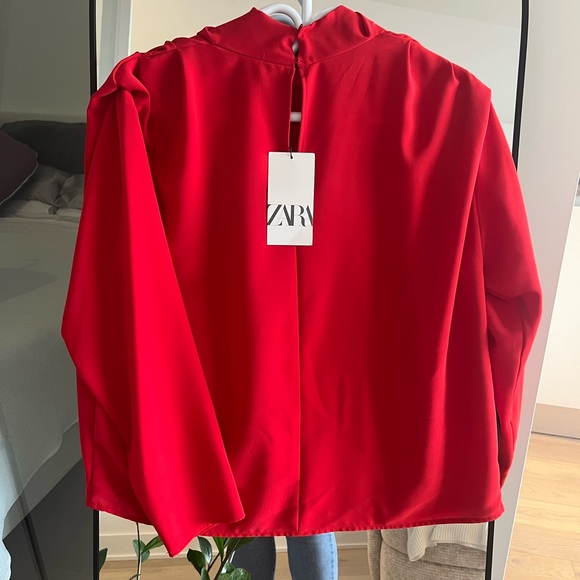 Long Sleeve Red Women's Top - Picture 2 of 2